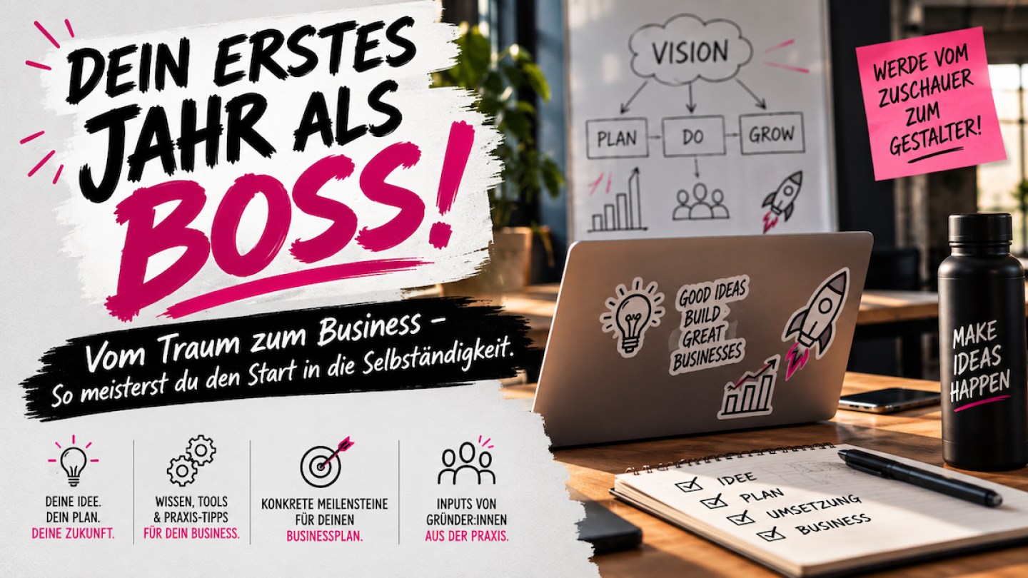 Vom Traum zum Business – So meisterst du den Start in die Selbständigkeit.
